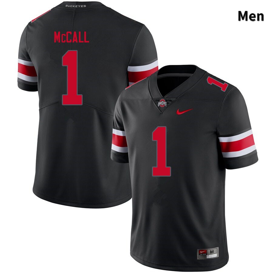Ohio State Buckeyes Demario McCall Men's #1 Blackout Authentic Stitched College Football Jersey
